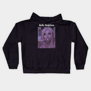 belle delphine brush teeth Kids Hoodie